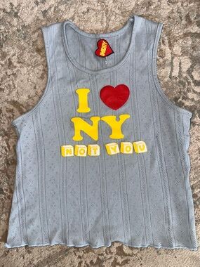 I ❤️ NY NOT YOU OMIGHTY TANK TOP POINTELLE